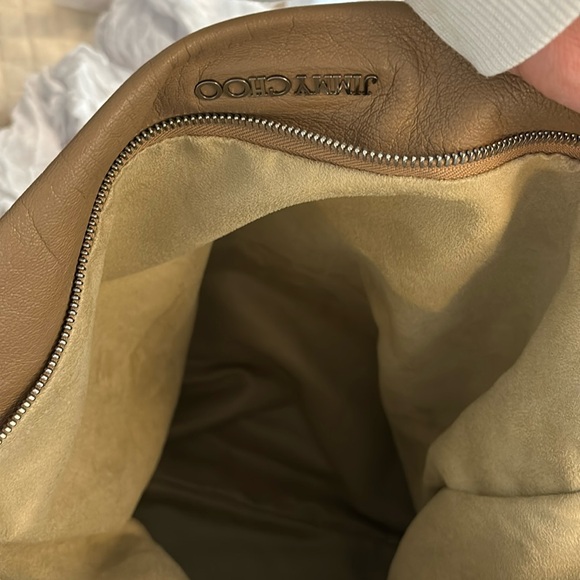 Authentic Jimmy Choo tan leather Biker bag. Like new !! - Picture 6 of 7
